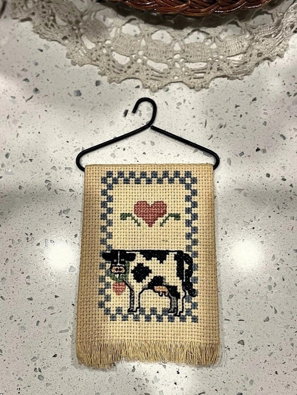 Vintage Cow Cross-Stitch